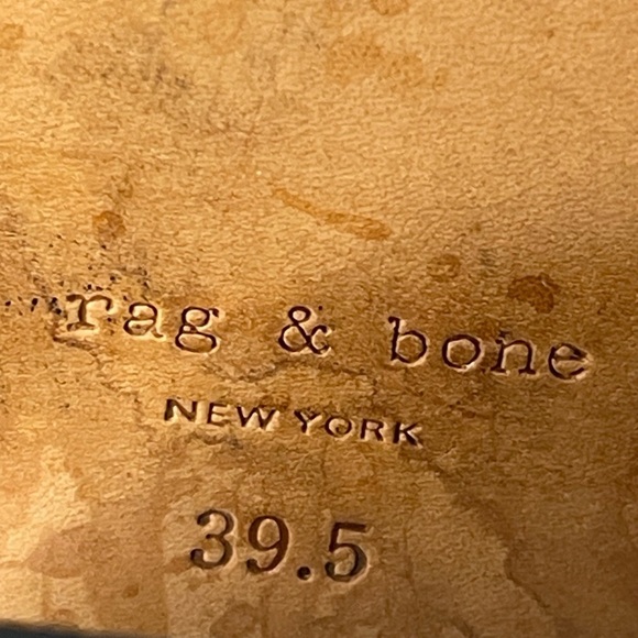 rag & bone boots ankle booties sz 9 EU 39.5 Black Heeled Newbury style - Picture 8 of 9